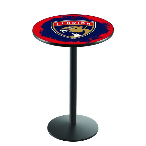 42" Blk Wrinkle Florida Panthers Pub Table